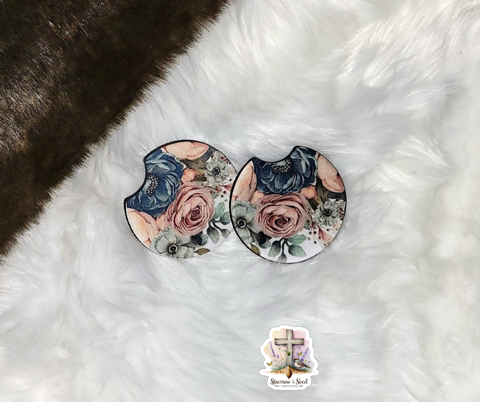 Floral Car Coasters