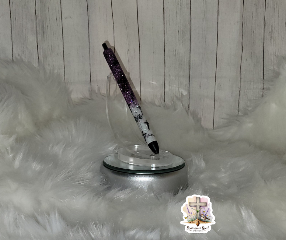 “Blessed” Cross-Inspired Glitter Pen